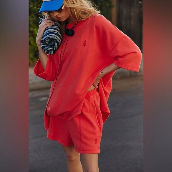 Free People Movement Back Me Up Set in Victory Red Size XS NWT - Picture 1 of 12